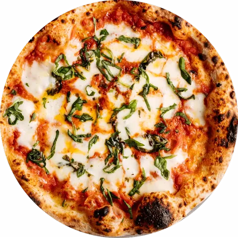 Une pizza de la roue de la carte